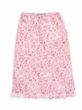 Un Deux Trois Pink Floral Midi Skirt